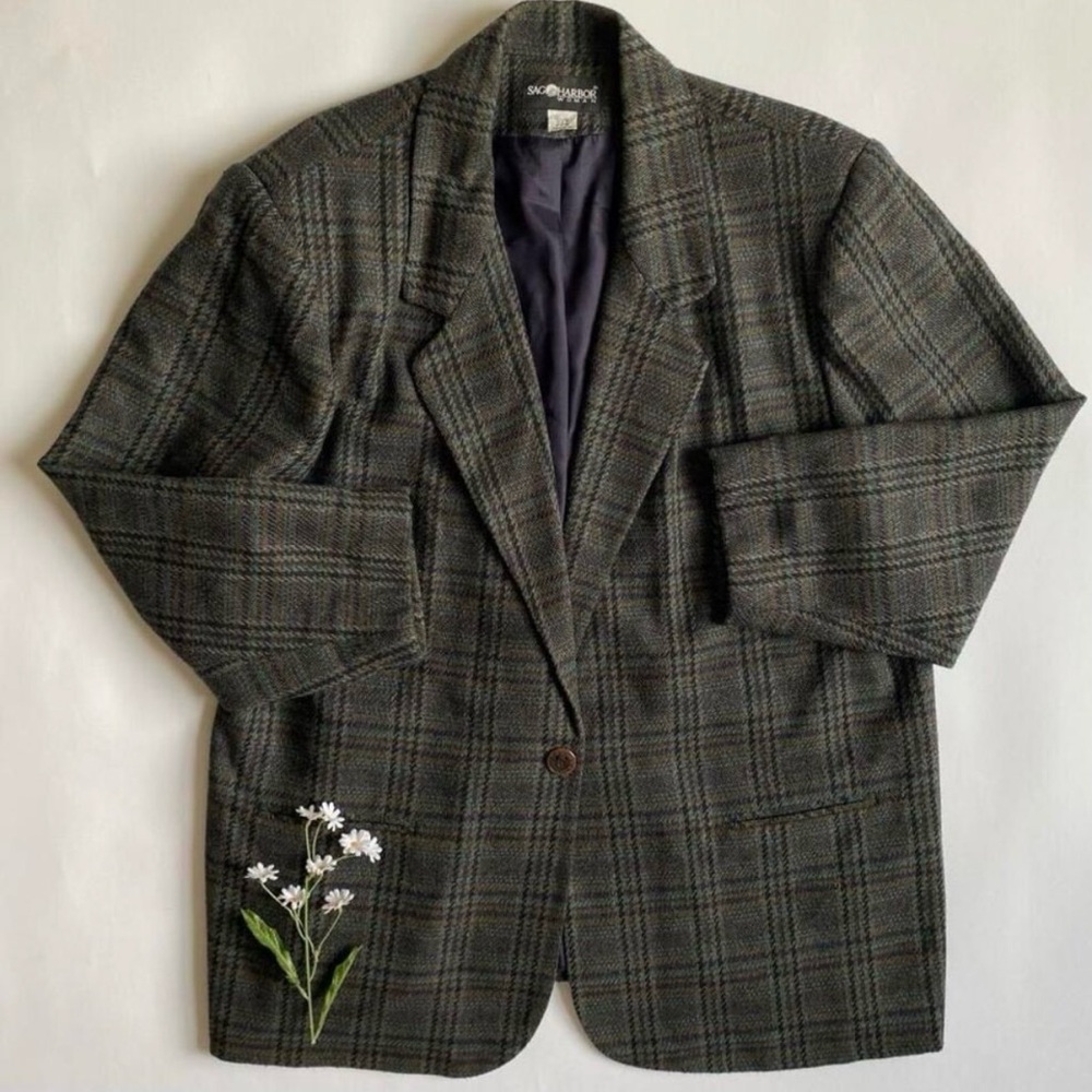 Vintage Plaid Blazer